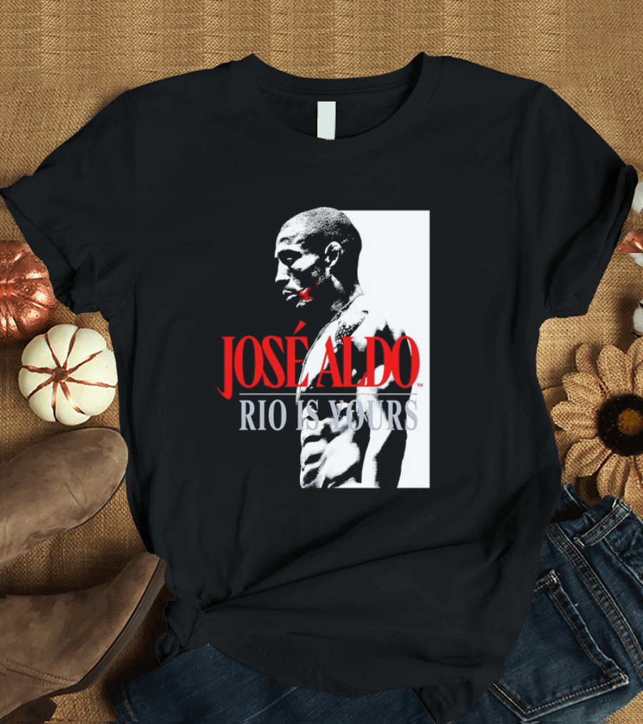 José Aldo Rio Is Yours Retro Black and White Profile T-Shirt