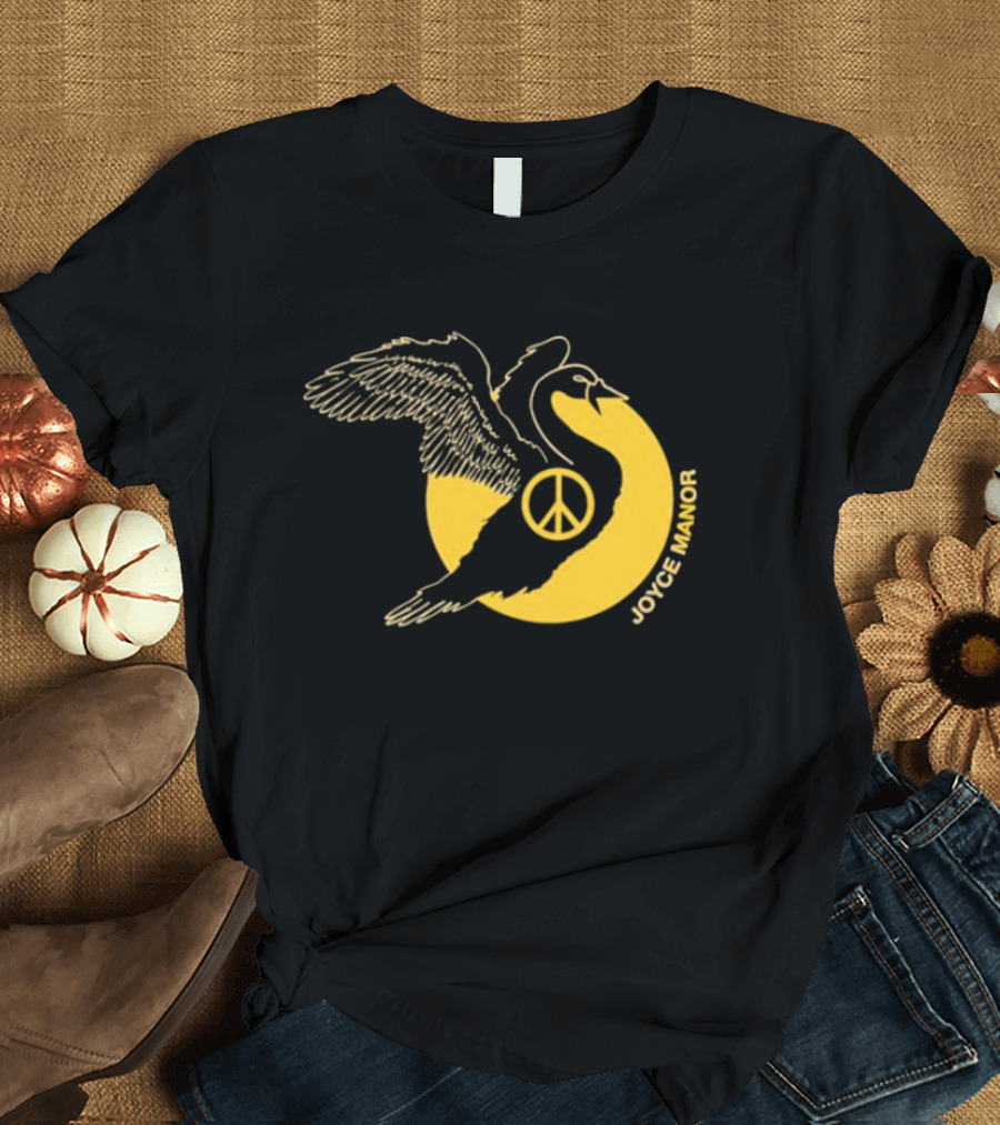 Joyce Manor Peace Swan with Peace Symbol Circle T-Shirt