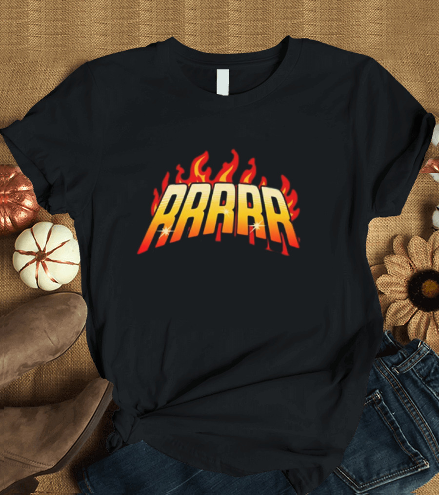 Rrr Fire Text Limited Slangteez Funny Tee T-Shirt