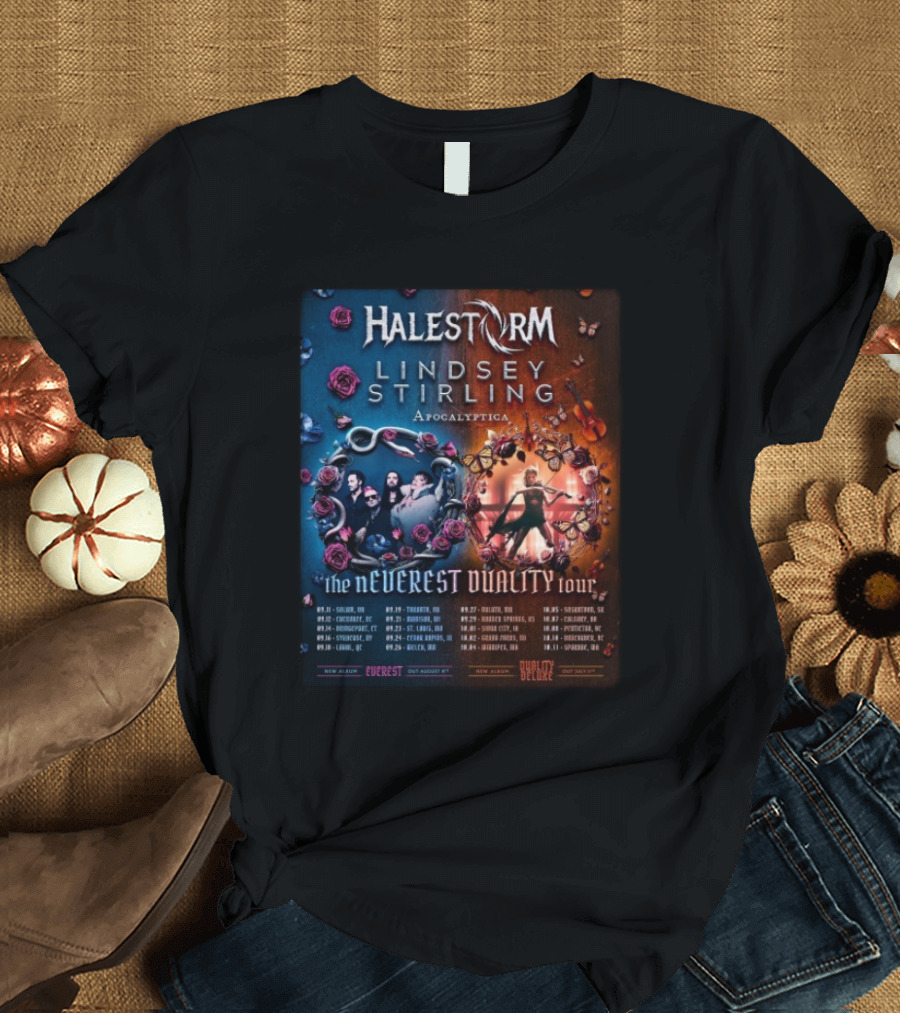 Halestorm Lindsey Stirling Apocalyptica The Neverest Duality Tour 2025 T-Shirt