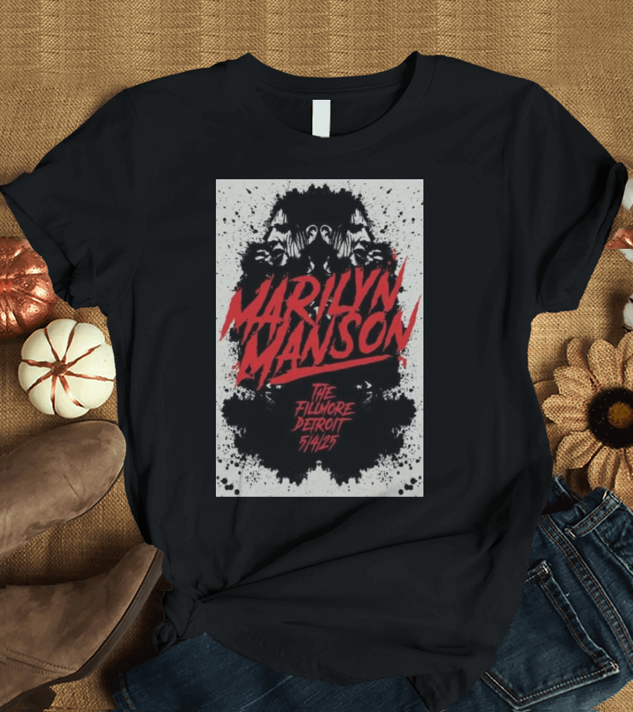 Marilyn Manson The Fillmore Detroit May 4 2025 Tour T-Shirt