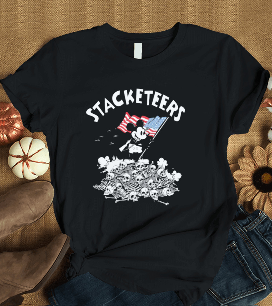 Stacketeers Mickey Mouse American Flag T-Shirt
