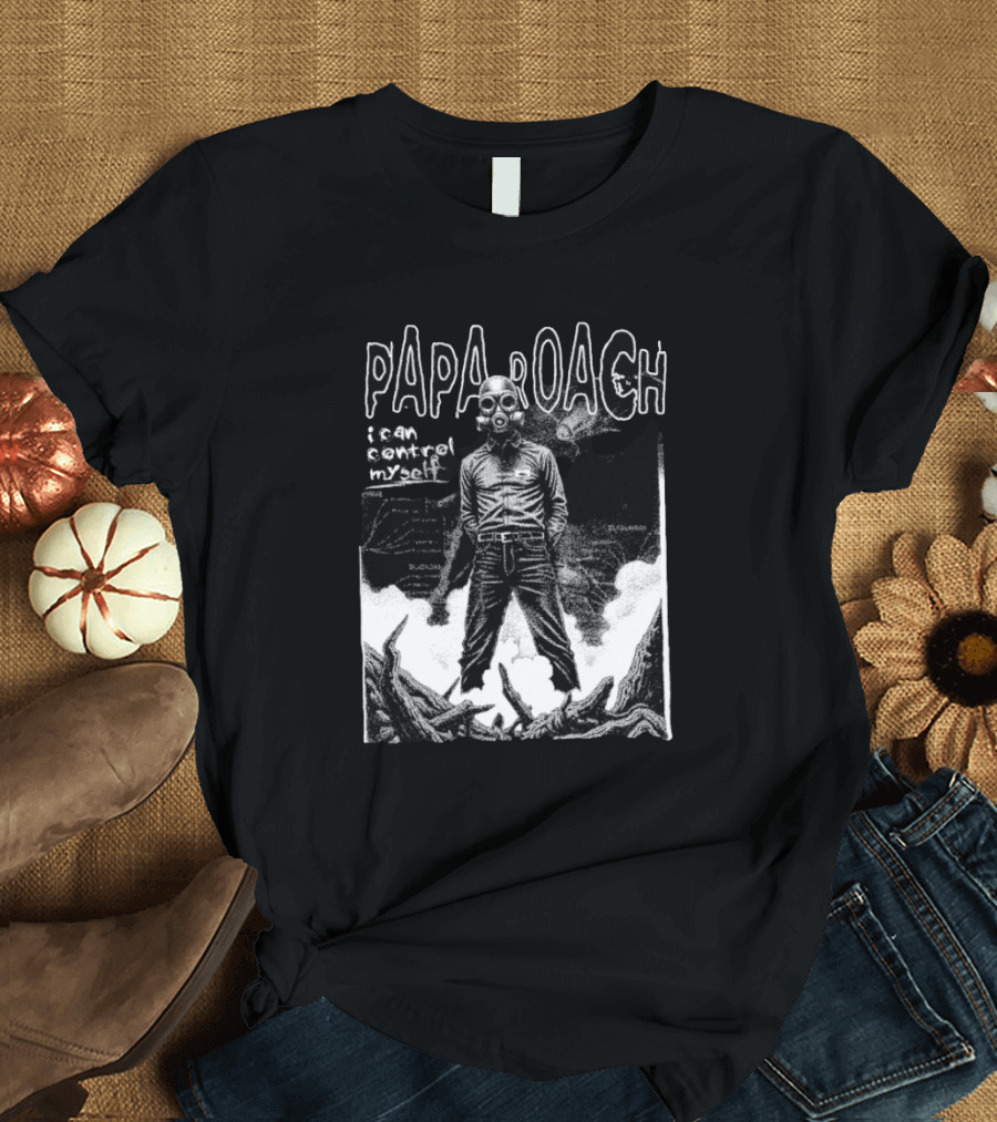 Papa Roach I Can’t Control Myself Gas Mask Art T-Shirt