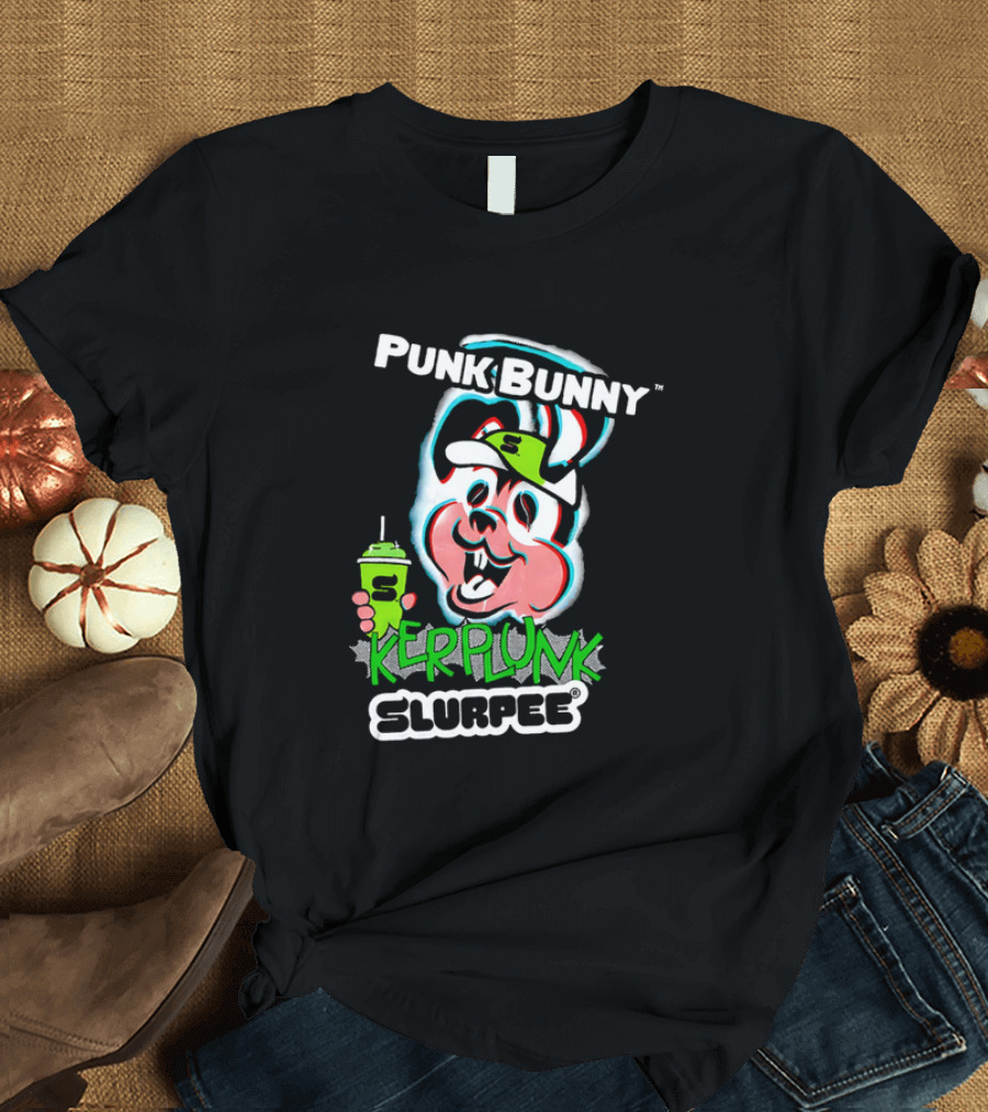Punk Bunny Kerplunk Slurpee бейсболка заяц напій T-Shirt