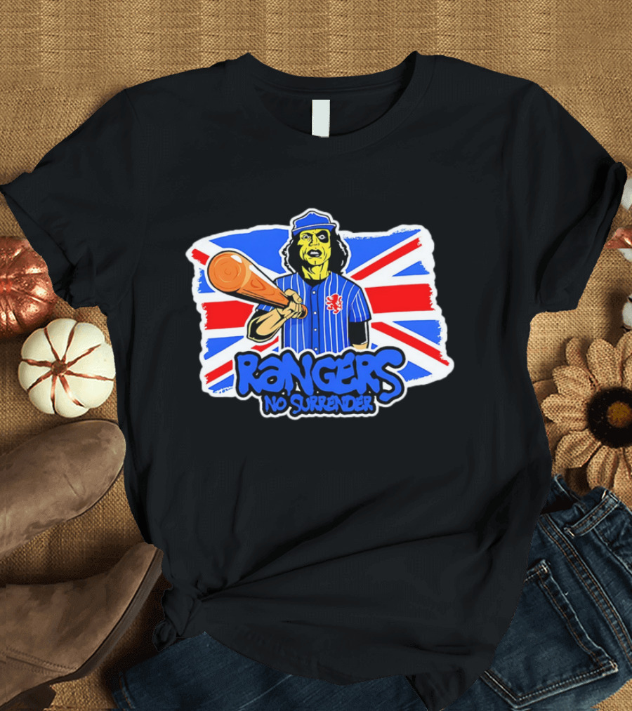 Rangers No Surrender Warrior Baseball British Flag T-Shirt