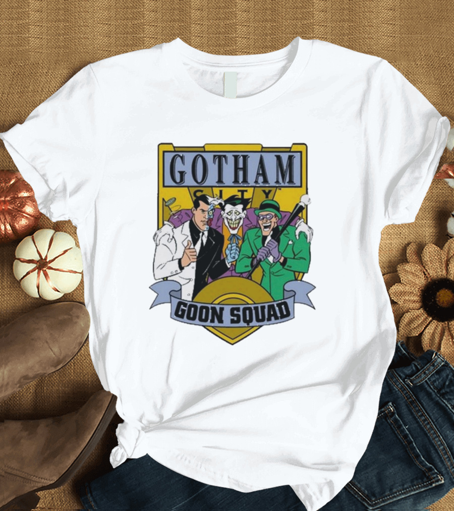 Gotham City Goon Squad Joker Riddler Trios T-Shirt