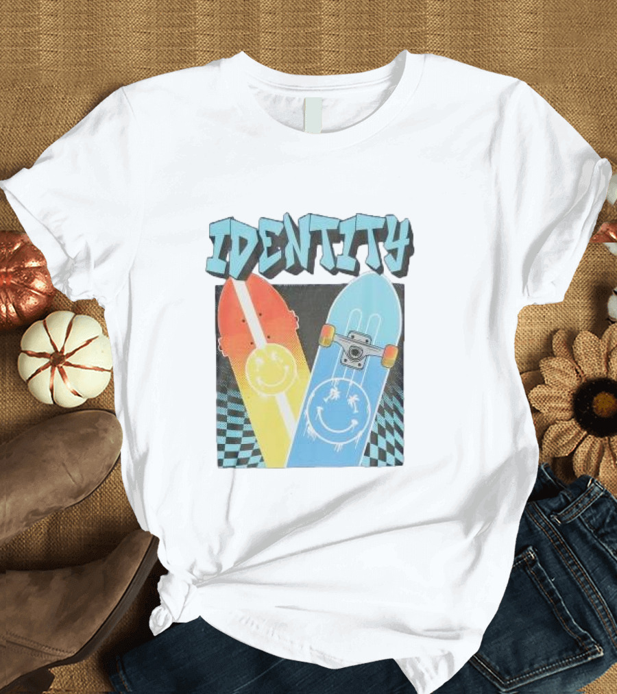 Identity Boys Purple Relaxed Skateboard Smiley T-Shirt
