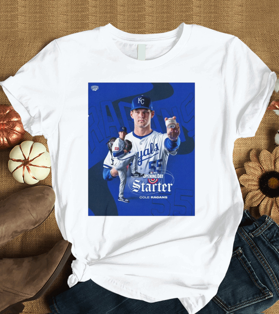 Kansas City Royals Baseball Cole Ragans MLB 2025 Opening Day Starter T-Shirt