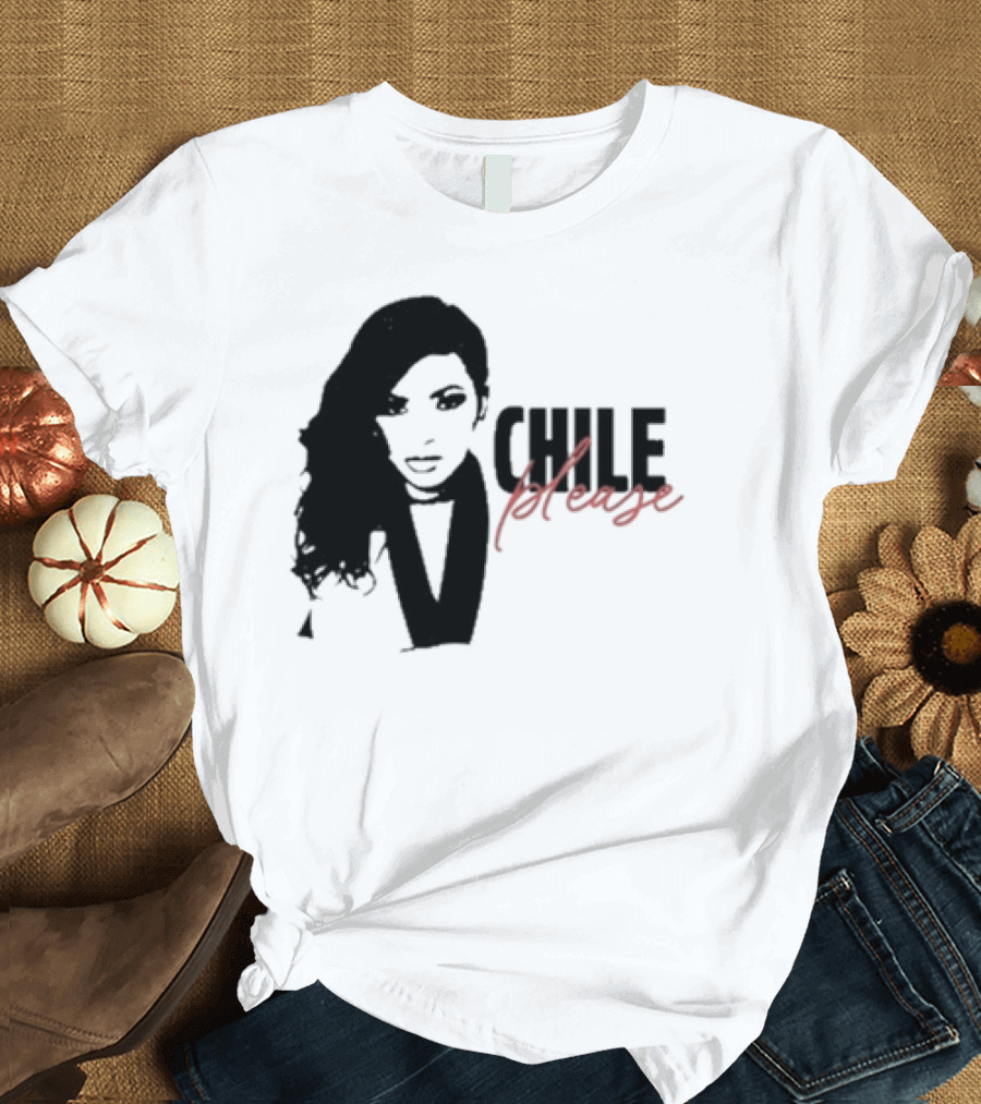 Jasmine Crockett Chile Please Silhouette Textured Portrait T-Shirt