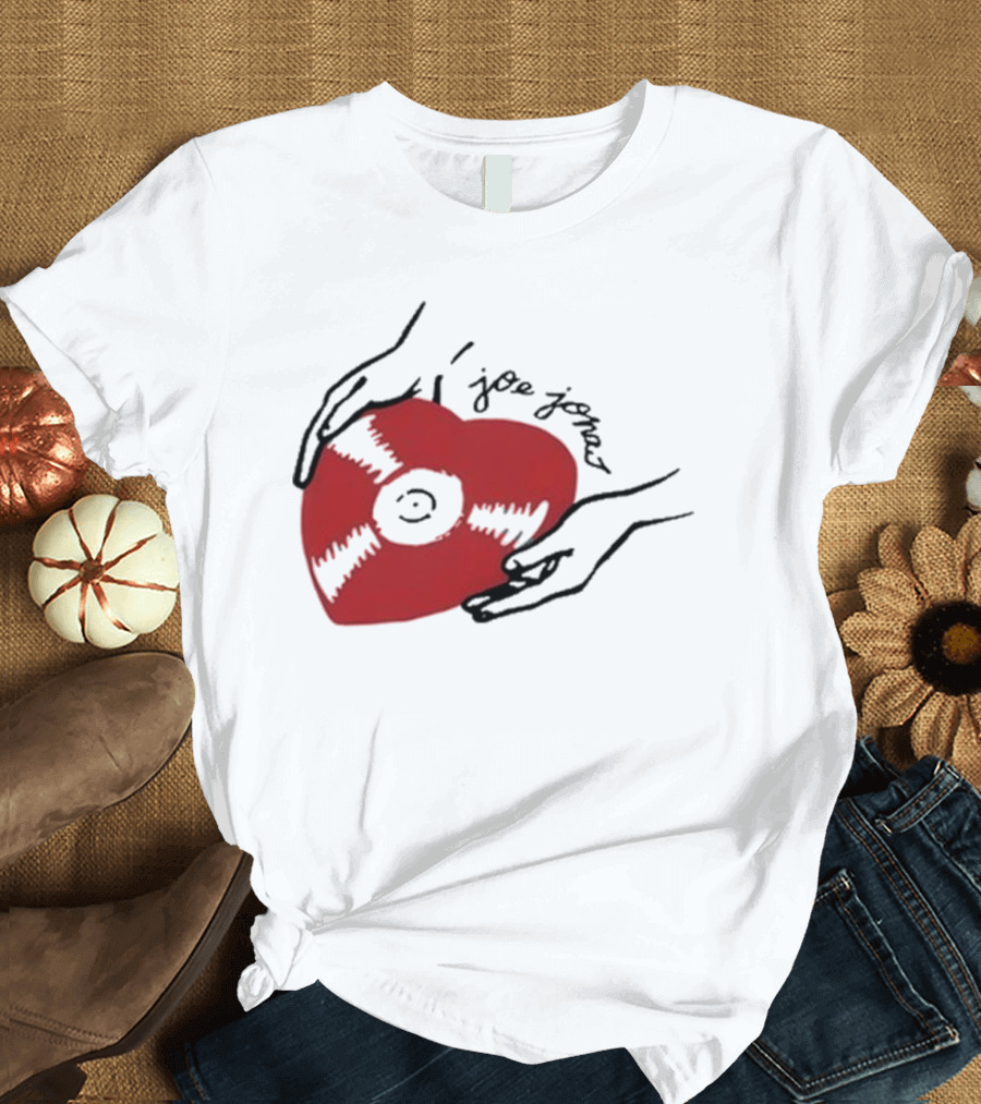 Joe Jonas Vinyl Heart Record T-Shirt