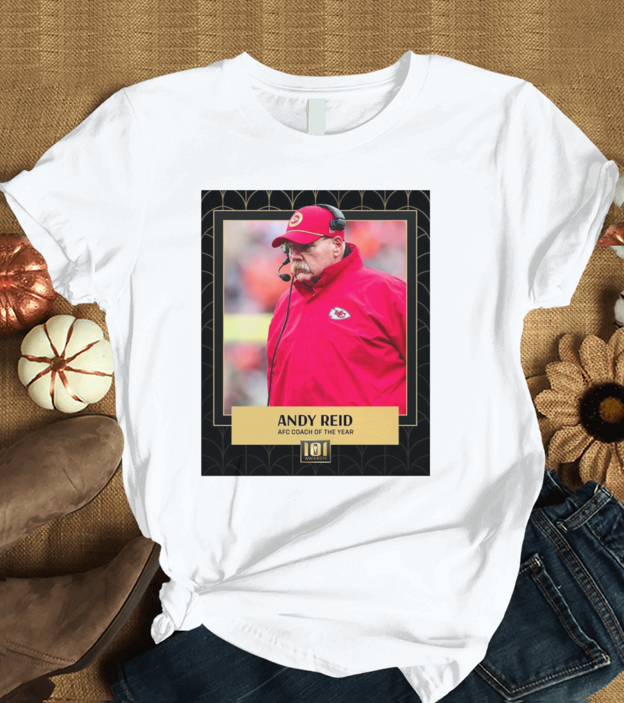 Kansas City Chiefs Andy Reid AFC Coach of the Year 101 Awards T-Shirt