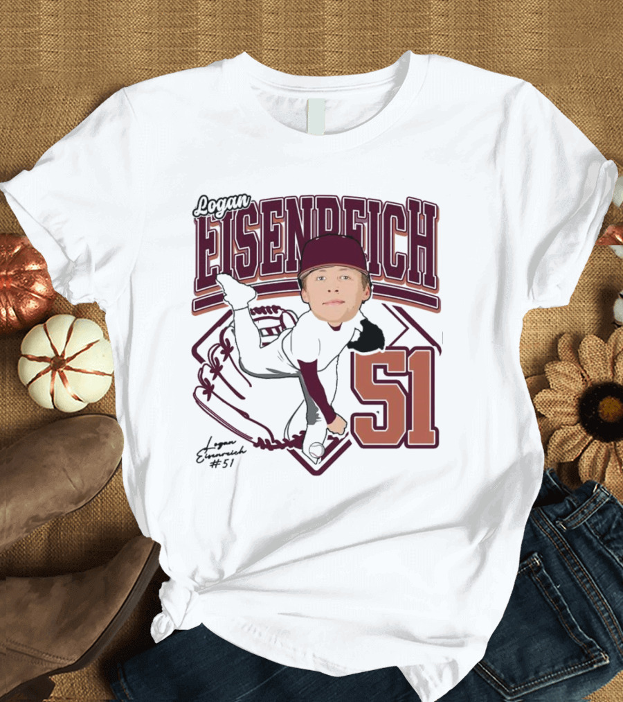 Eisenreich Baseball 51 Logan 2025 Sports Illustration T-Shirt