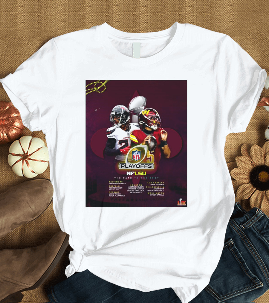 LSU Football NFL Playoffs Path to the Boot Tre’Davious White Buffalo Reid Ferguson Will Clapp T-Shirt