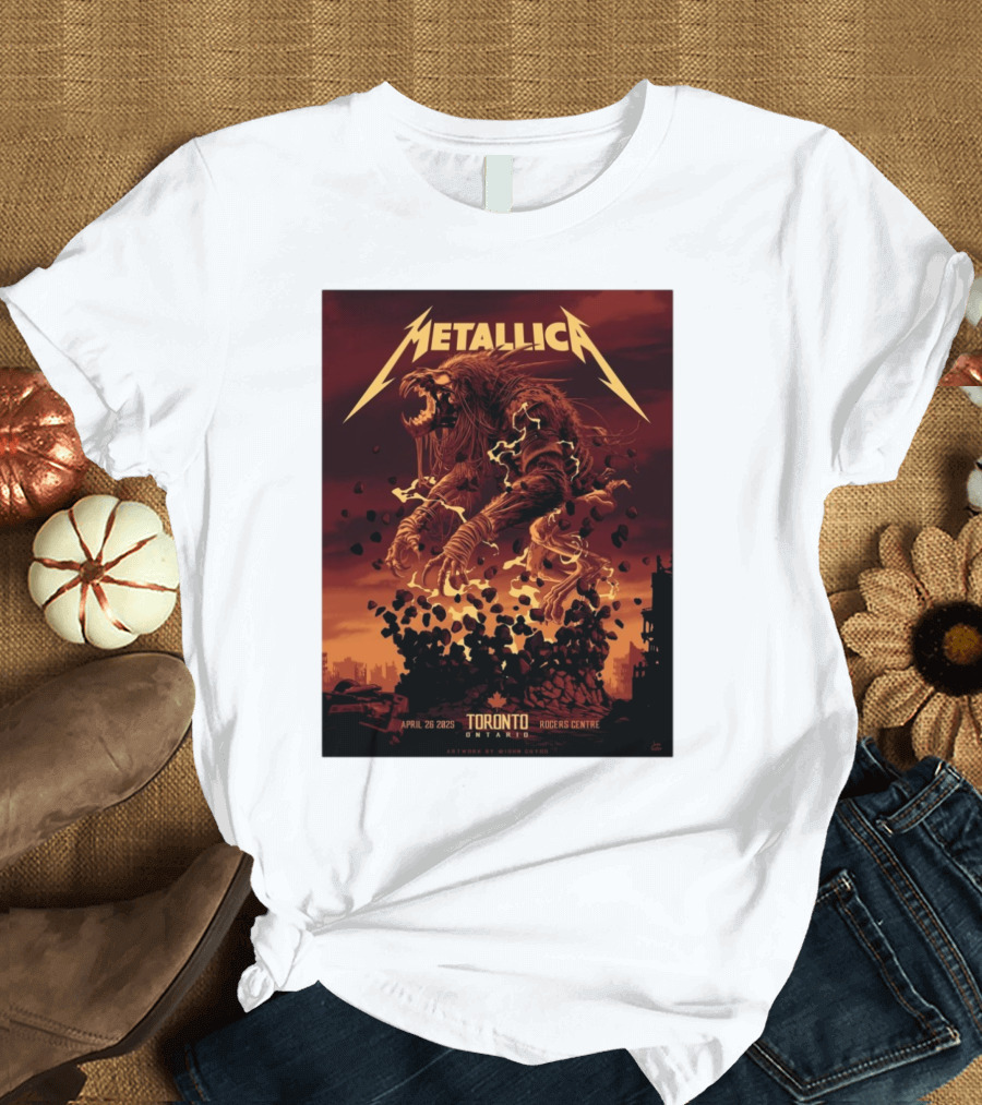 Metallica M72 Tour April 26 2025 Toronto Rogers Centre Ontario Artwork by Gibson Graphic T-Shirt