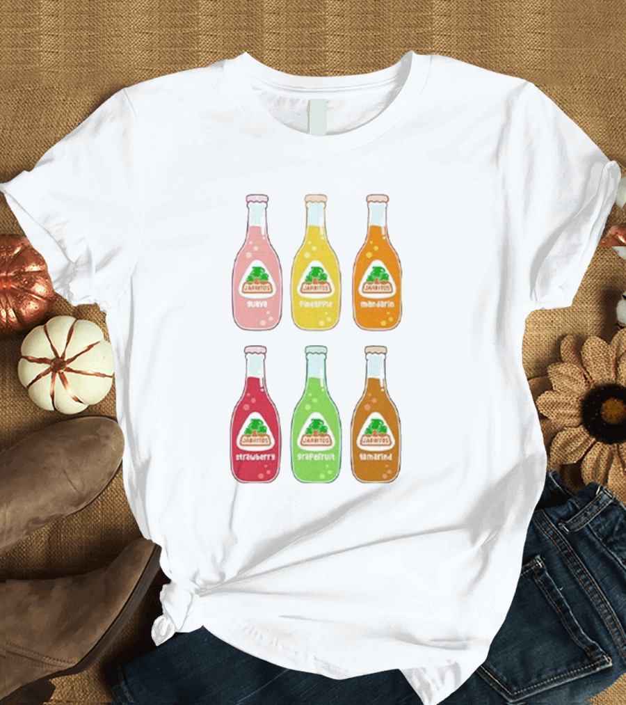Jarritos Soda Bottle Guava Pineapple Mandarin Strawberry Grapefruit Tamarind T-Shirt
