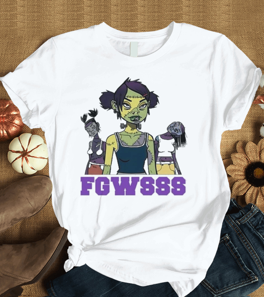 Mindless Self Indulgence FGWSSS Zombie Character with Purple Text T-Shirt