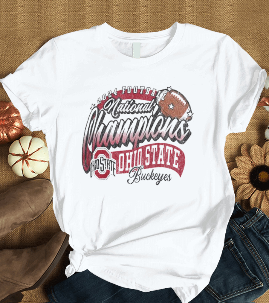Ohio State Buckeyes 2024 College Football Playoff National Champions Vintage T-Shirt