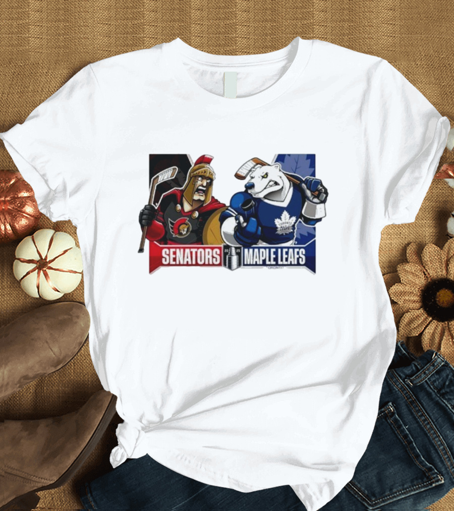 Ottawa Senators Toronto Maple Leafs 2025 Eastern Conference Quarter Finals Hockey Showdown T-Shirt