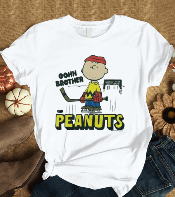 T-Shirt: Peanuts Charlie Brown Oohh Brother Hockey Player T-Shirt Peanuts Charlie Brown Oohh Brother Hockey Player T-Shirt