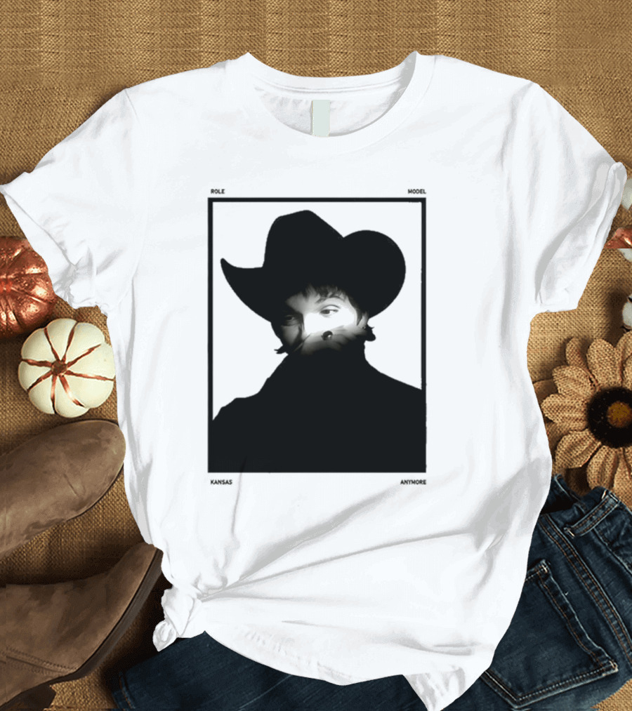 Role Model Anymore Kansas Cowboy Hat Boyfriend Fit Girls T-Shirt