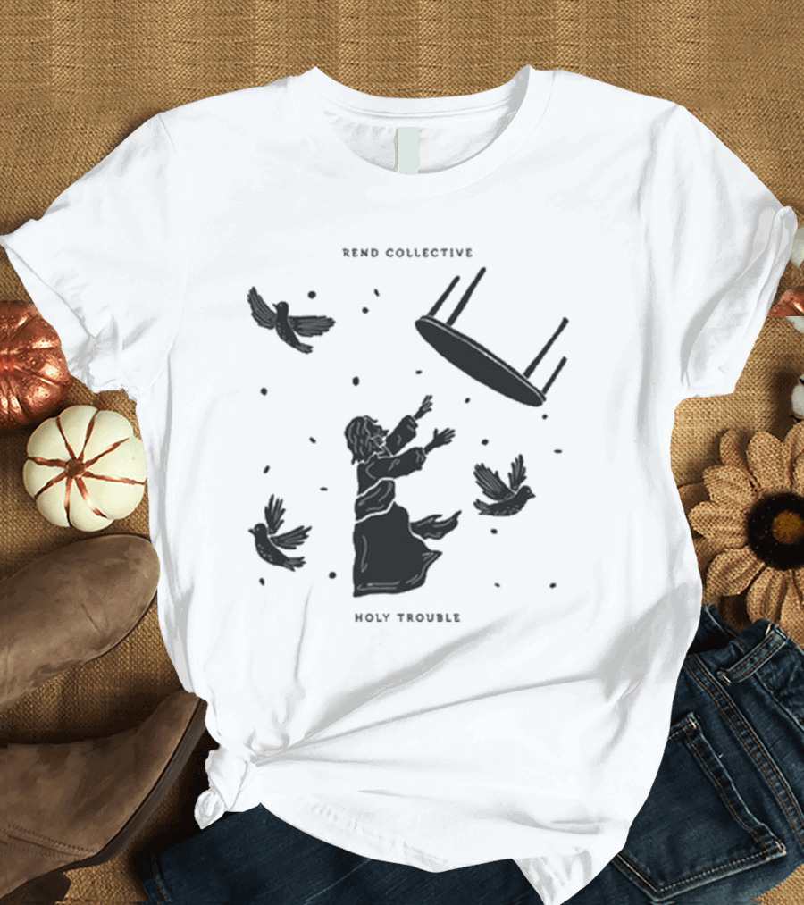Rend Collective Holy Trouble Flying Table and Birds T-Shirt