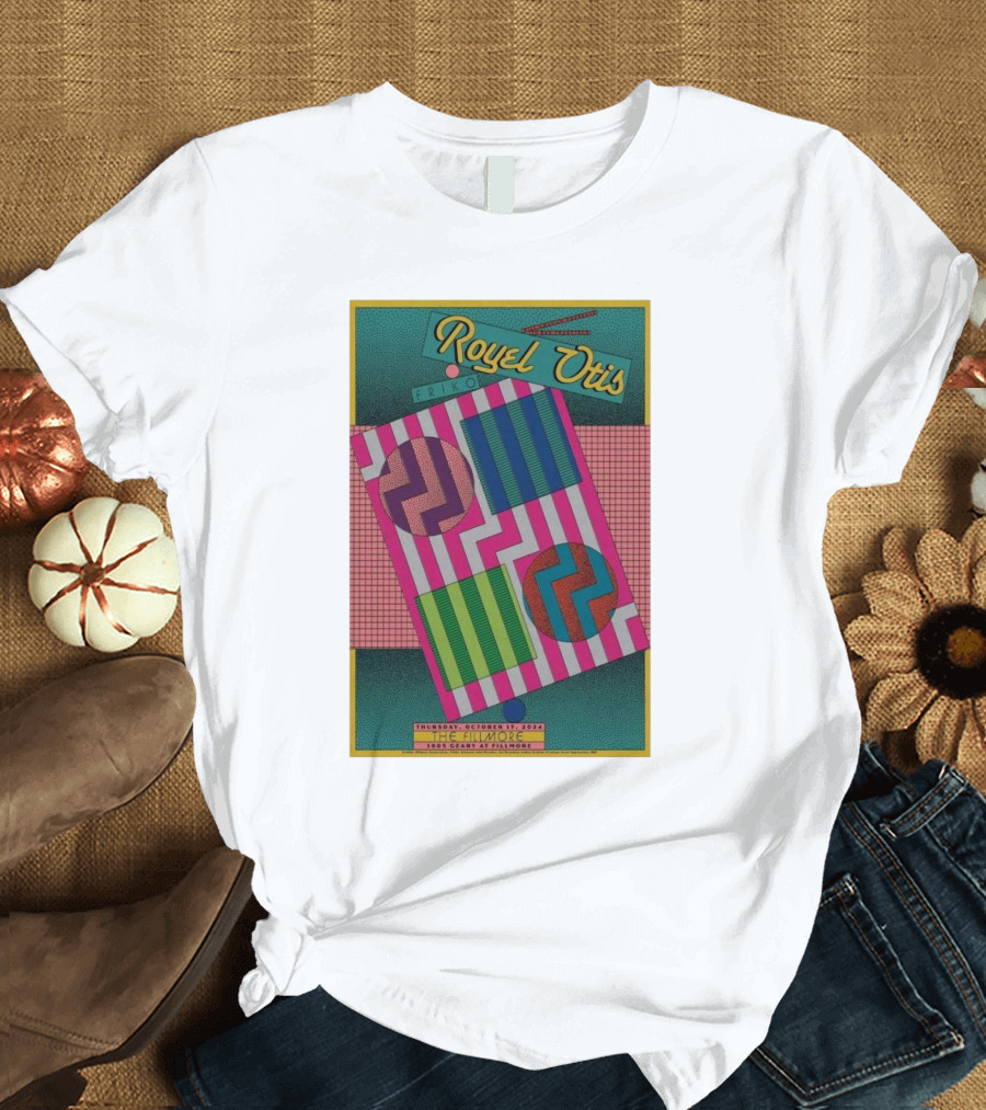 Royel Otis Friko Tour The Fillmore October 17 2024 San Francisco CA Vibrant Geometric Design T-Shirt