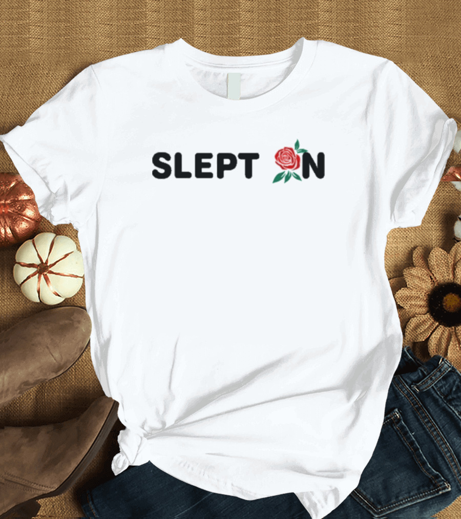 Ryan Clark Wearing Slept On Vintage Floral Rose Motif T-Shirt