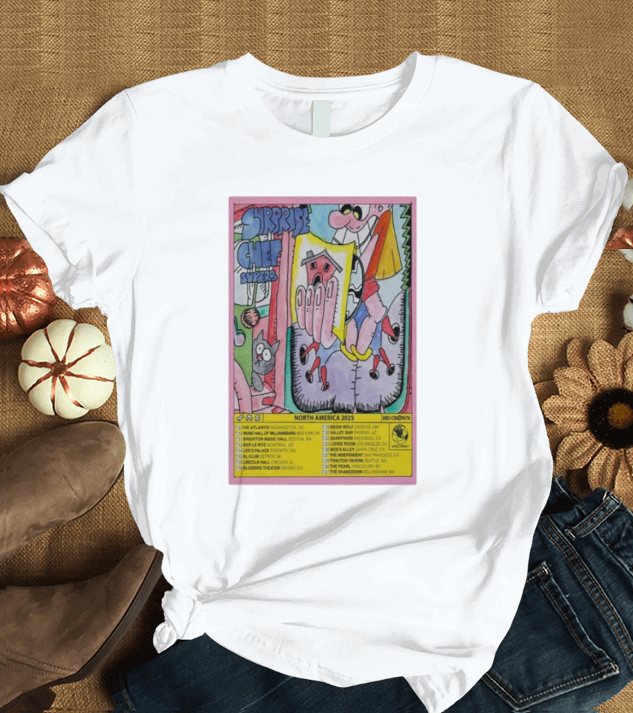 Surprise Chef North America 2025 Tour Big Crown with Dates and Cities T-Shirt