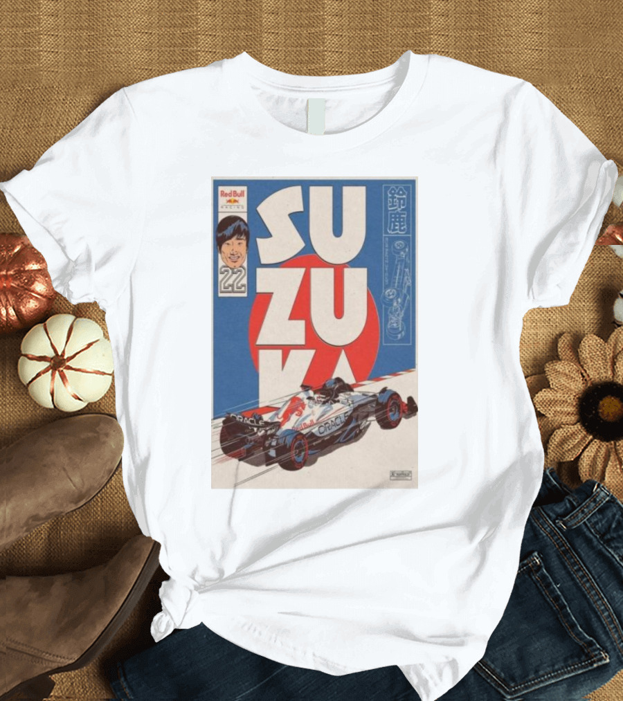Red Bull Racing Oracle Suzuka 2025 Special Livery Tour with Number 22 T-Shirt
