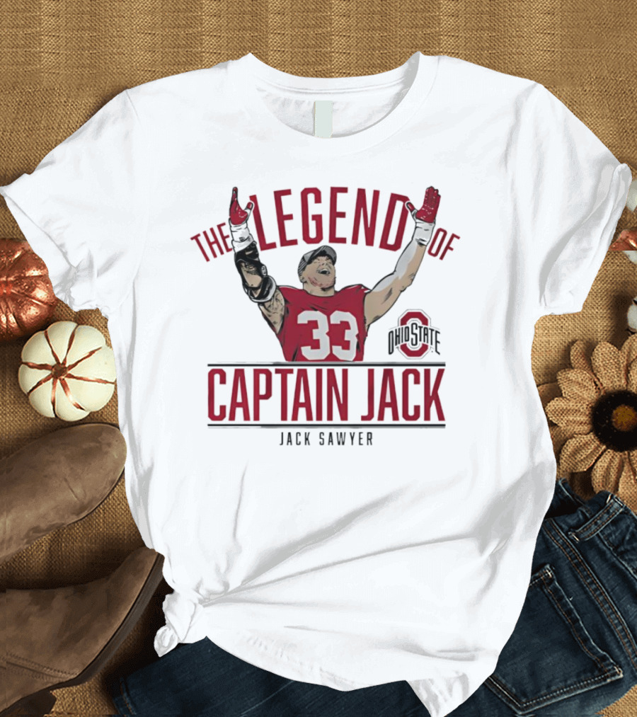 The Legend of Captain Jack Sawyer Ohio State Buckeyes 33 Football T-Shirt