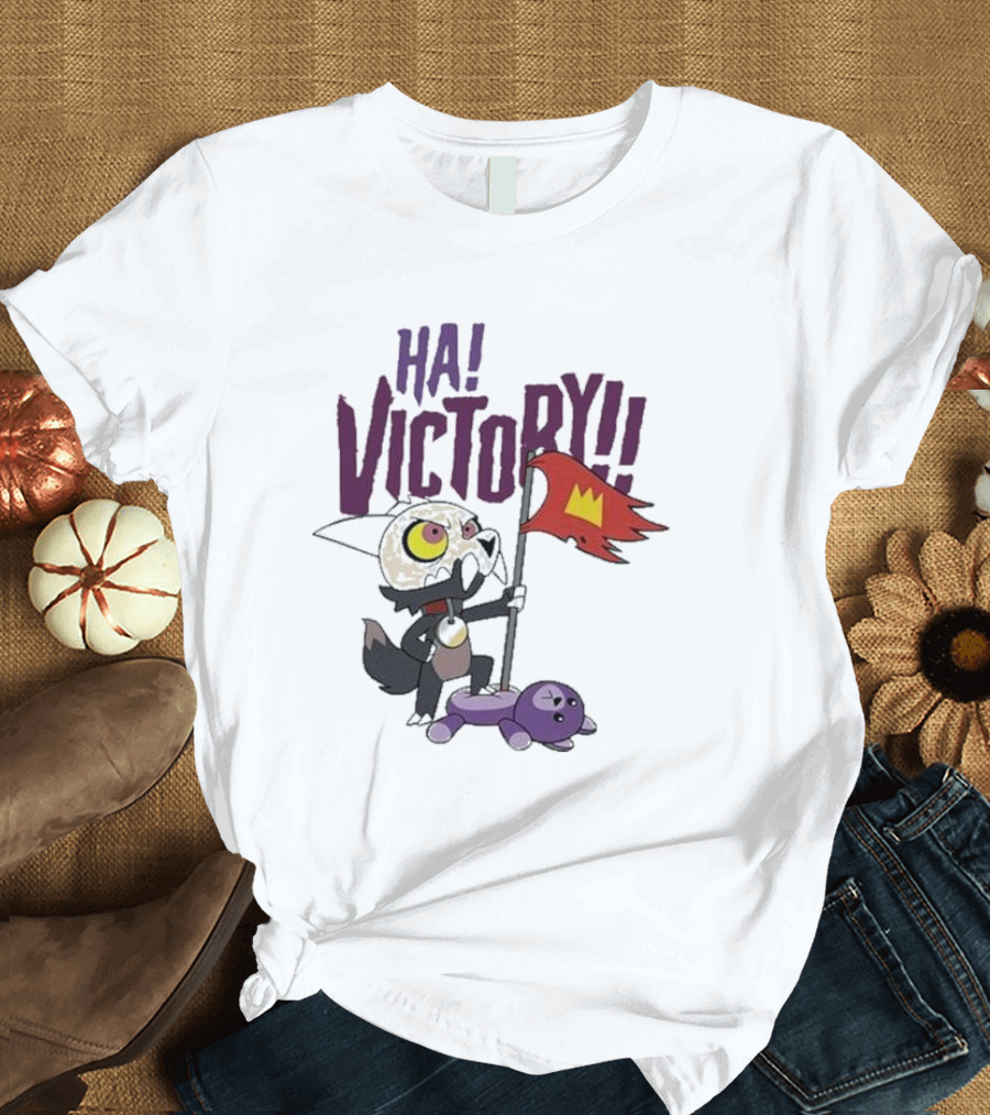 The Owl House Ha Victory King Character and Plush Toy Scene T-Shirt
