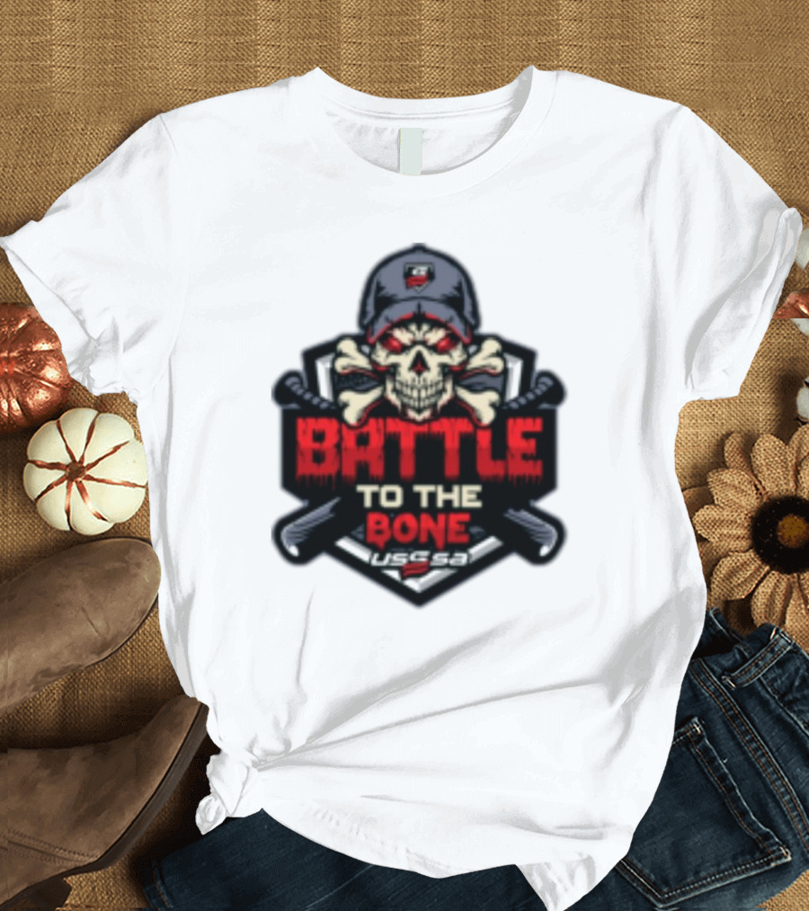 Battle To The Bone USSSA Skull and Crossbones March 21-23 2025 T-Shirt