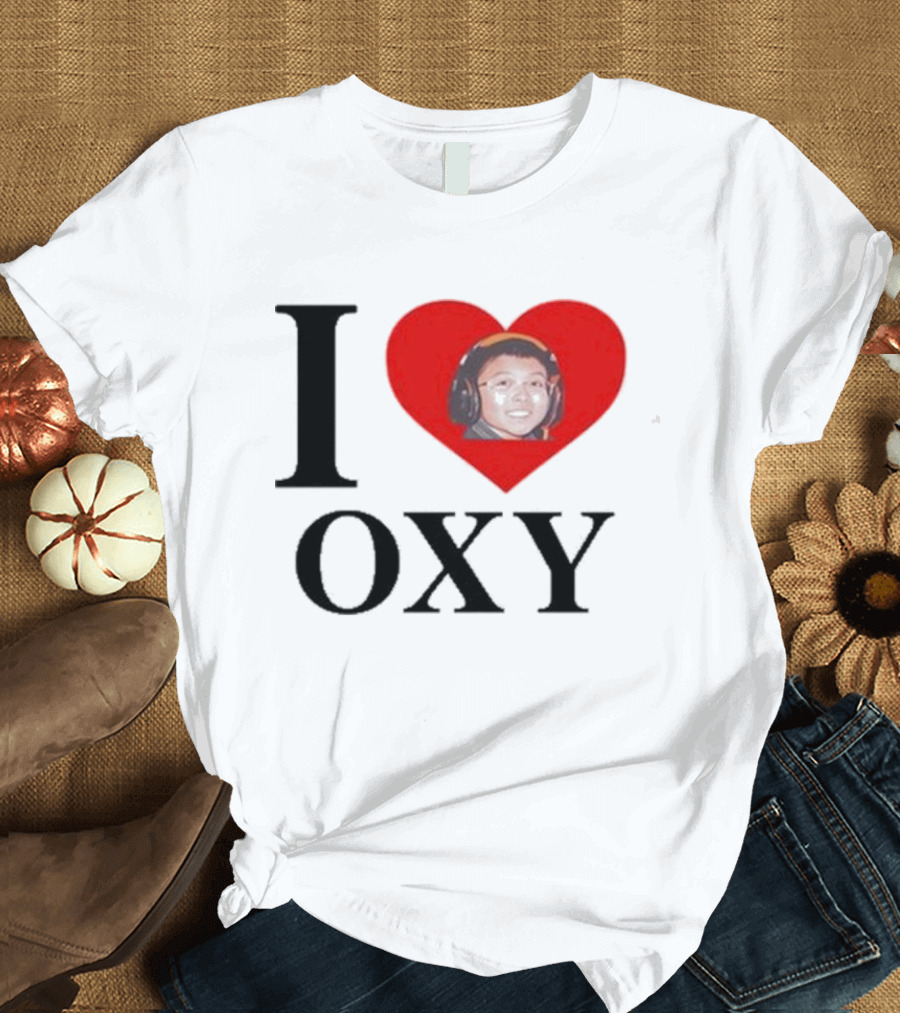 V1c Valorant I Love Oxy Heart Headphones Image T-Shirt