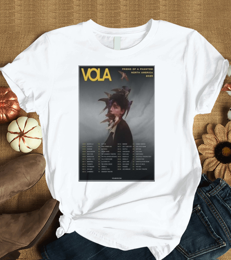 Vola Friend Of A Phantom North America Tour 2025 Dates and Locations T-Shirt