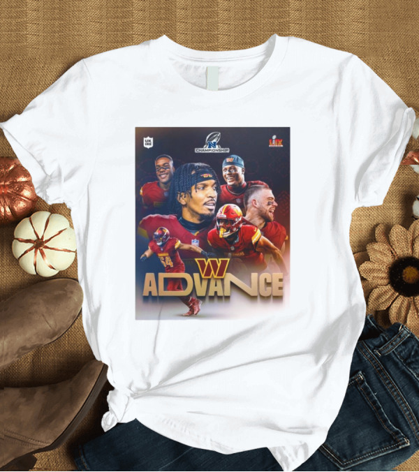 T-Shirt: NFC Championship Advance Washington Commanders 2024 Appearance History T-Shirt NFC Championship Advance Washington Commanders 2024 Appearance History T-Shirt