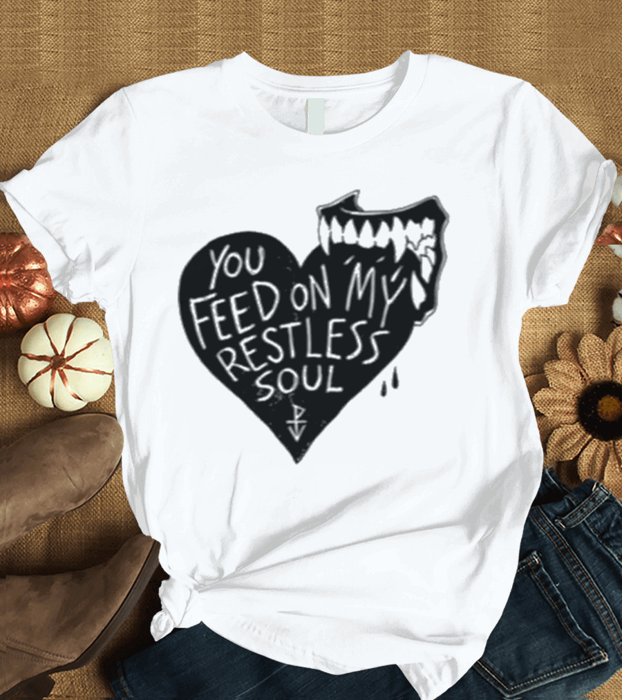 You Feed On My Restless Soul Aggressive Creature Burst Out Horror Theme T-Shirt