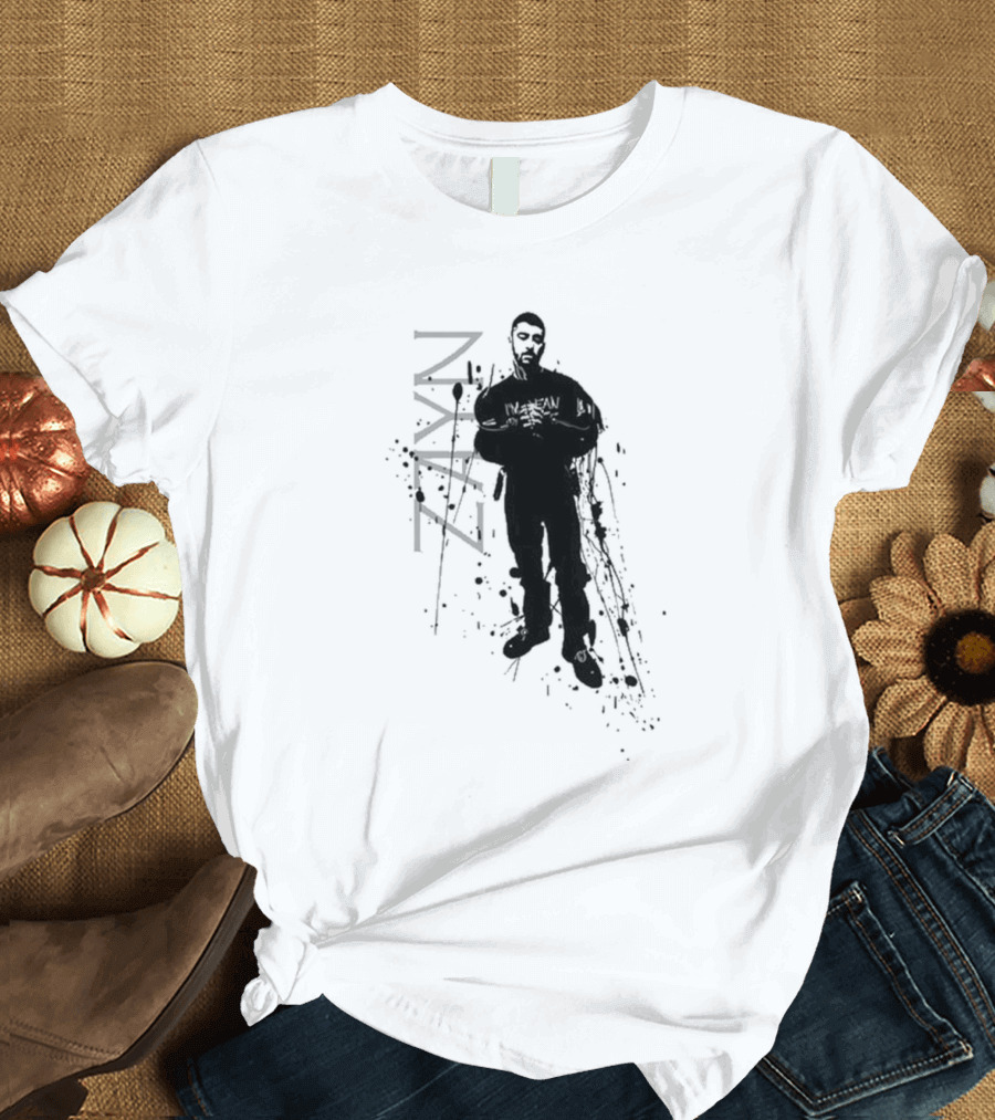 Zayn Splatter Style with Splash Silhouette and Name T-Shirt