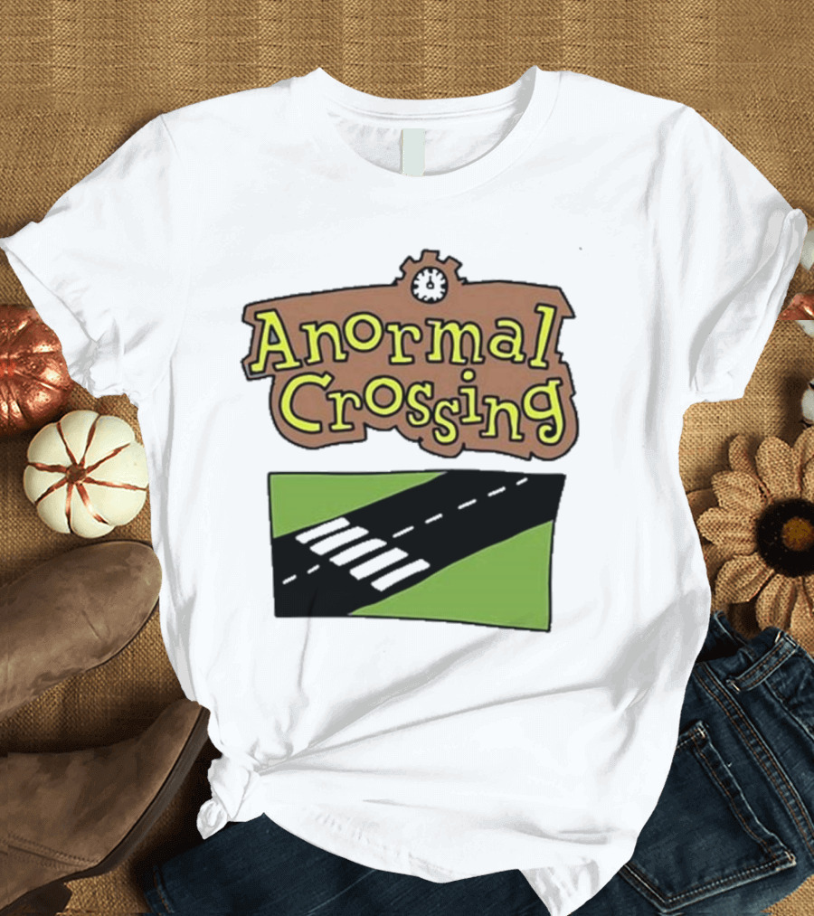 Anormal Crossing Zoe Bread Text and Z Shape Design T-Shirt