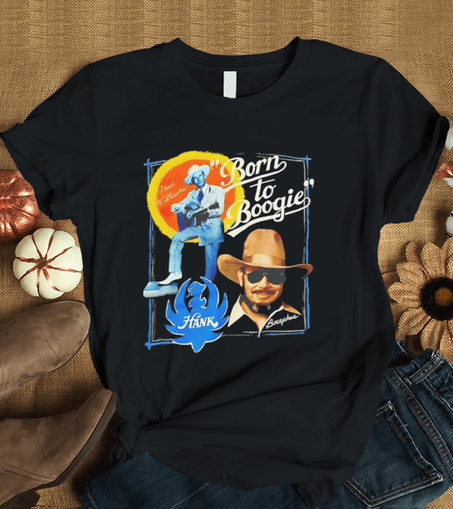 Hank Williams Bocephus Born To Boogie Music Legends T-Shirt