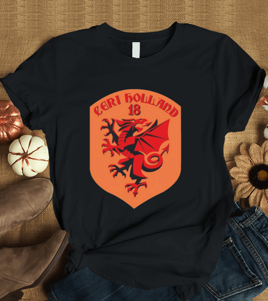 Ceri Holland 18 Red Dragon T-Shirt