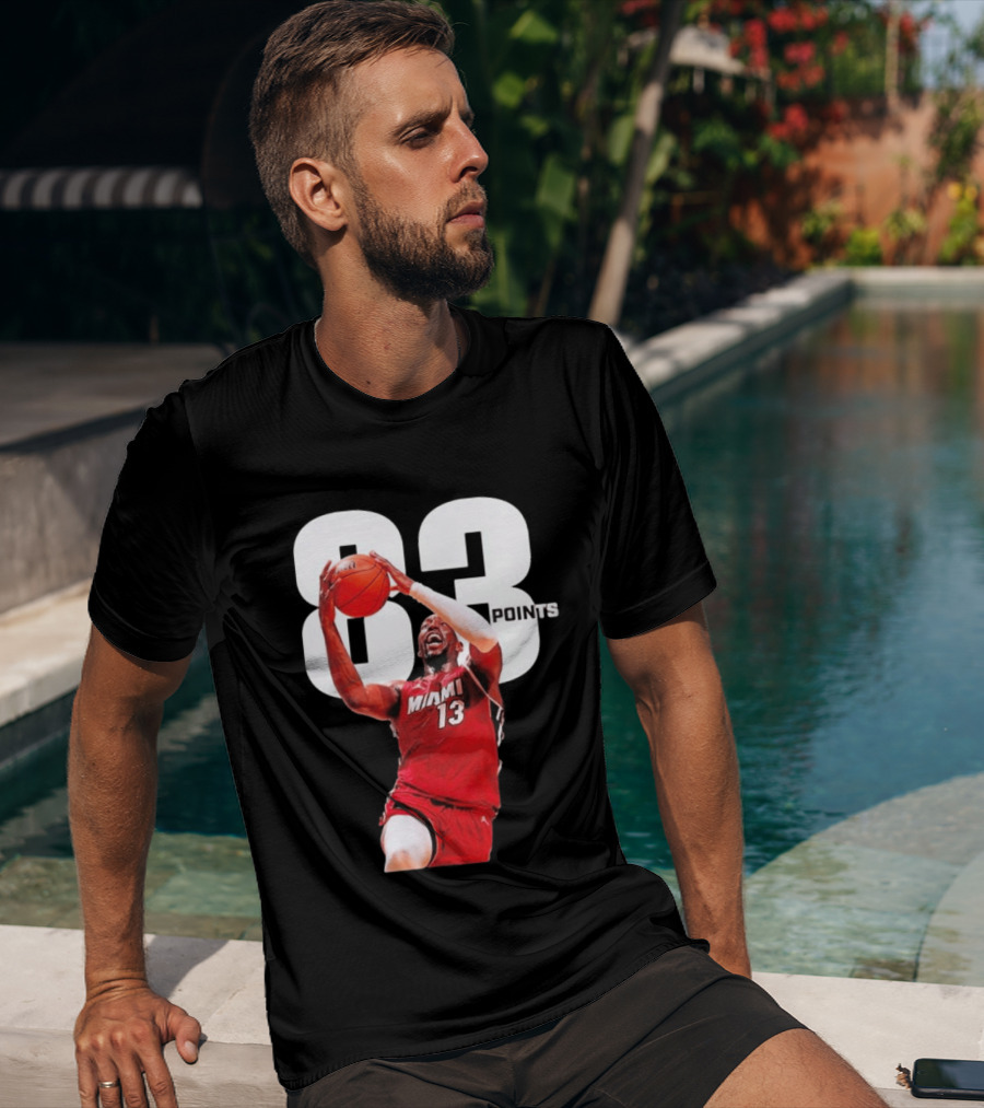 Bam Adebayo Miami 13 Scores 83 Points Passing Kobe Bryant's Single Game Record T-Shirt
