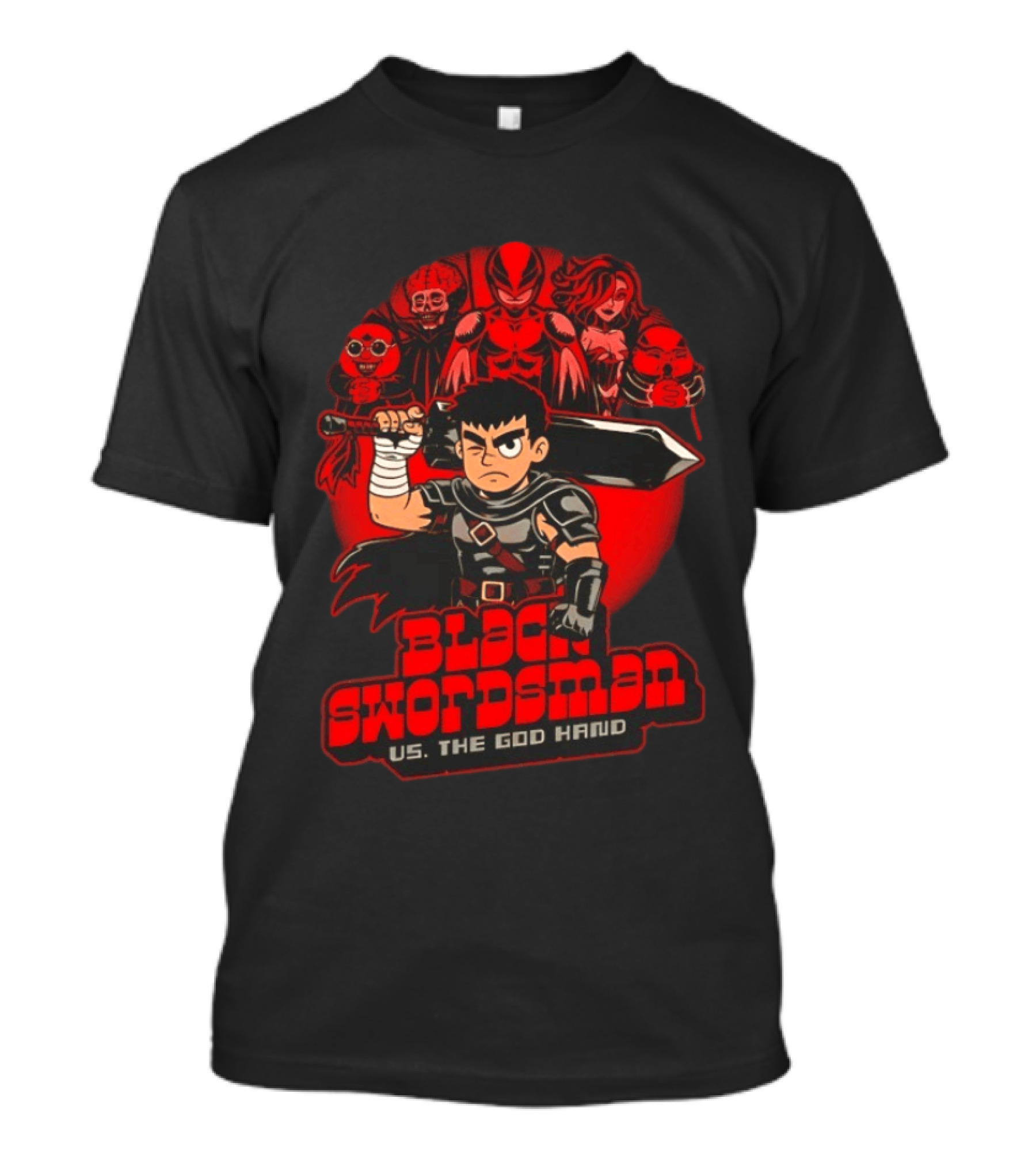 Berserk Black Swordsman Vs The God Hand Scott Pilgrim Vs The World Fusion T-Shirt