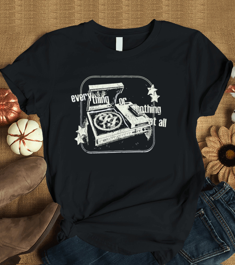Everything Or Nothing At All Vintage Record Player T-Shirt