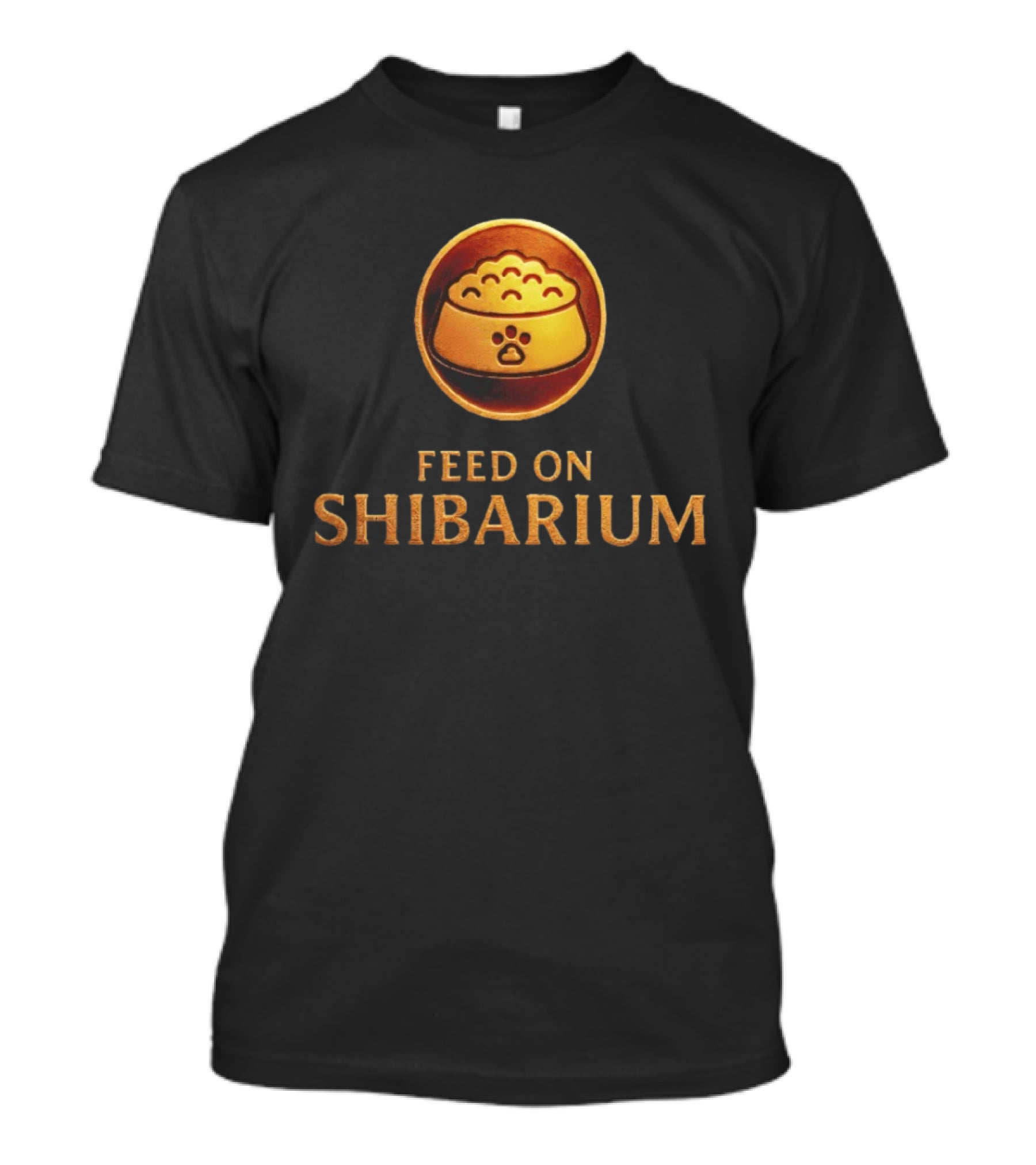 Feed On Shibarium Dog Bowl Paw Print T-Shirt