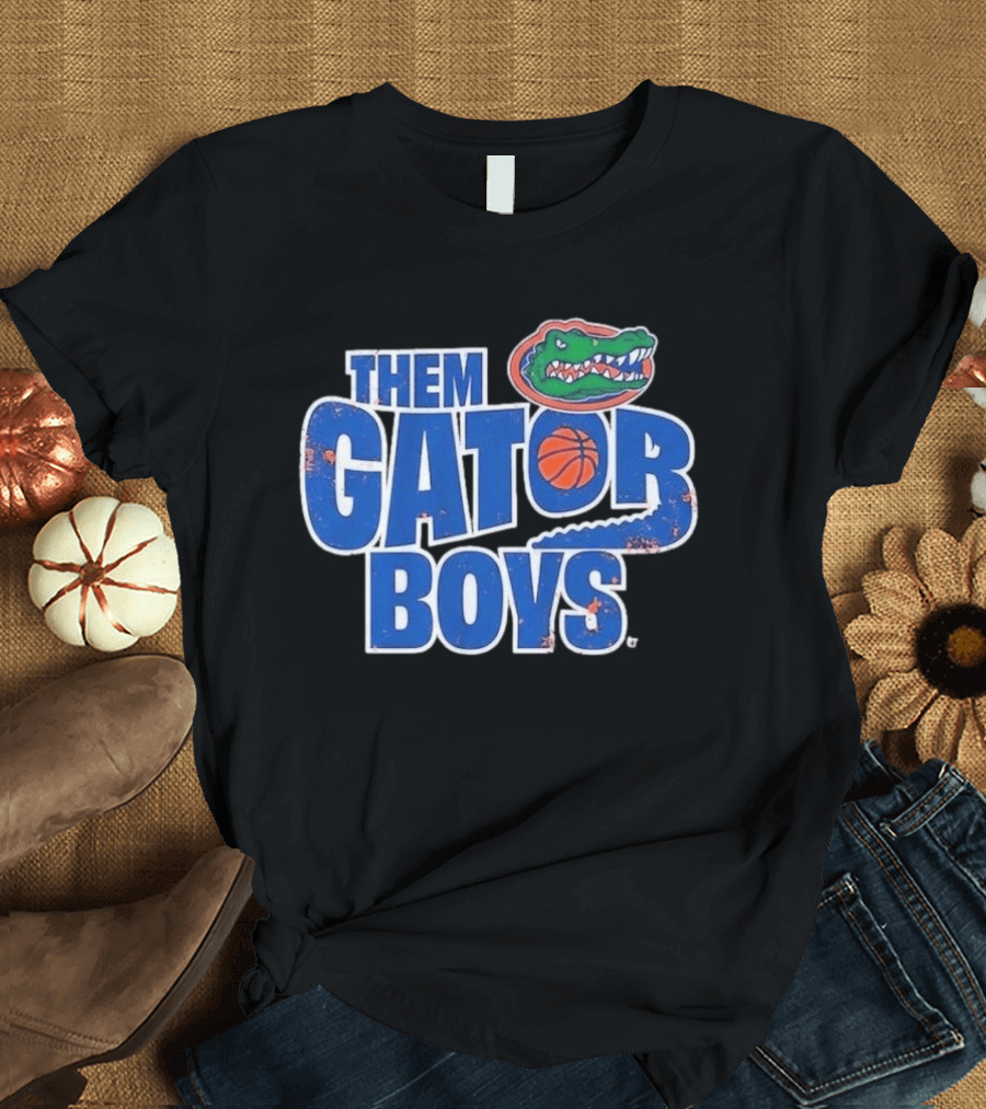 Them Gator Boys Florida Basketball Gator Logo And Ball T-Shirt