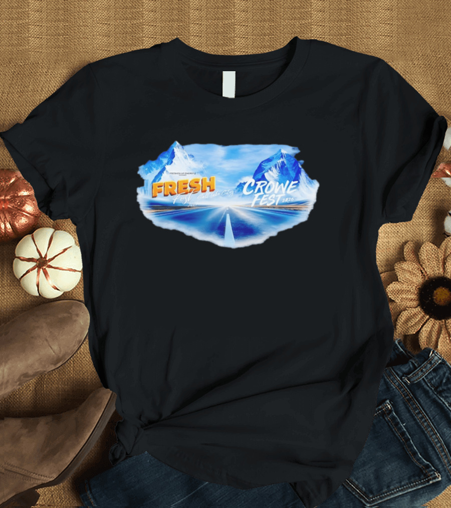 Fresh Fest Salt Lake City 2026 Crowe Fest 2026 Mountain Road Trip T-Shirt