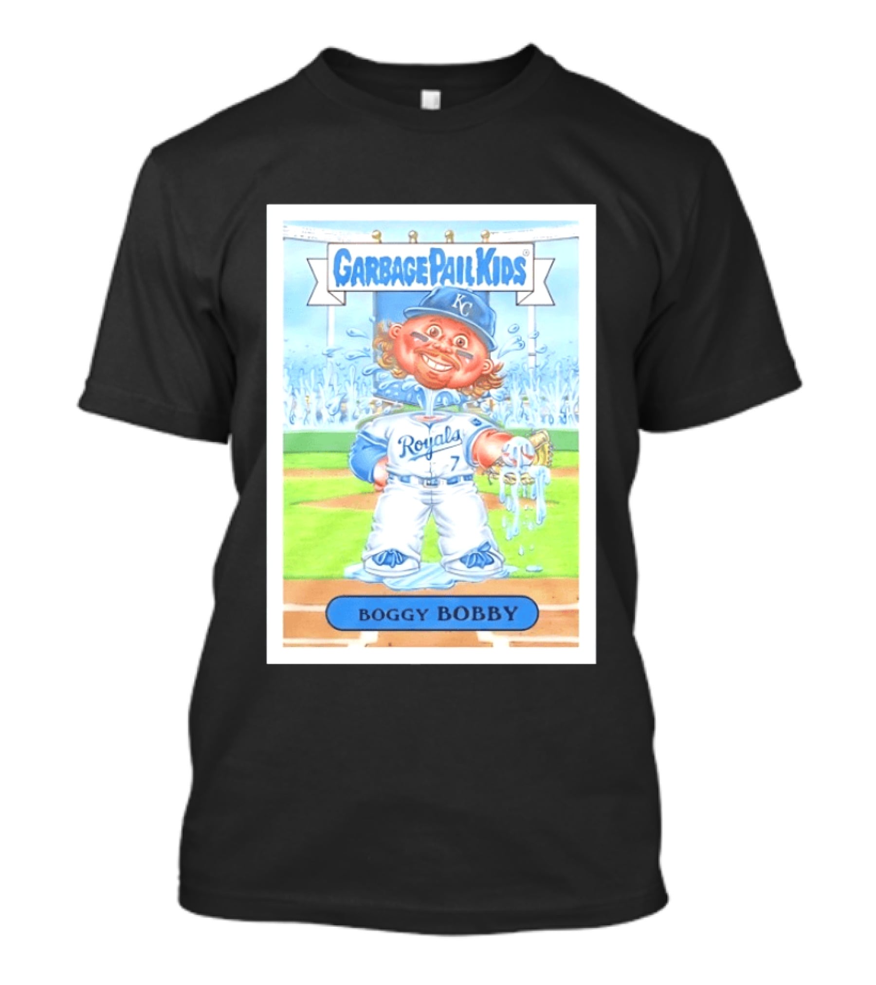 Garbage Pail Kids Boggy Bobby Royals KC Baseball Card T-Shirt