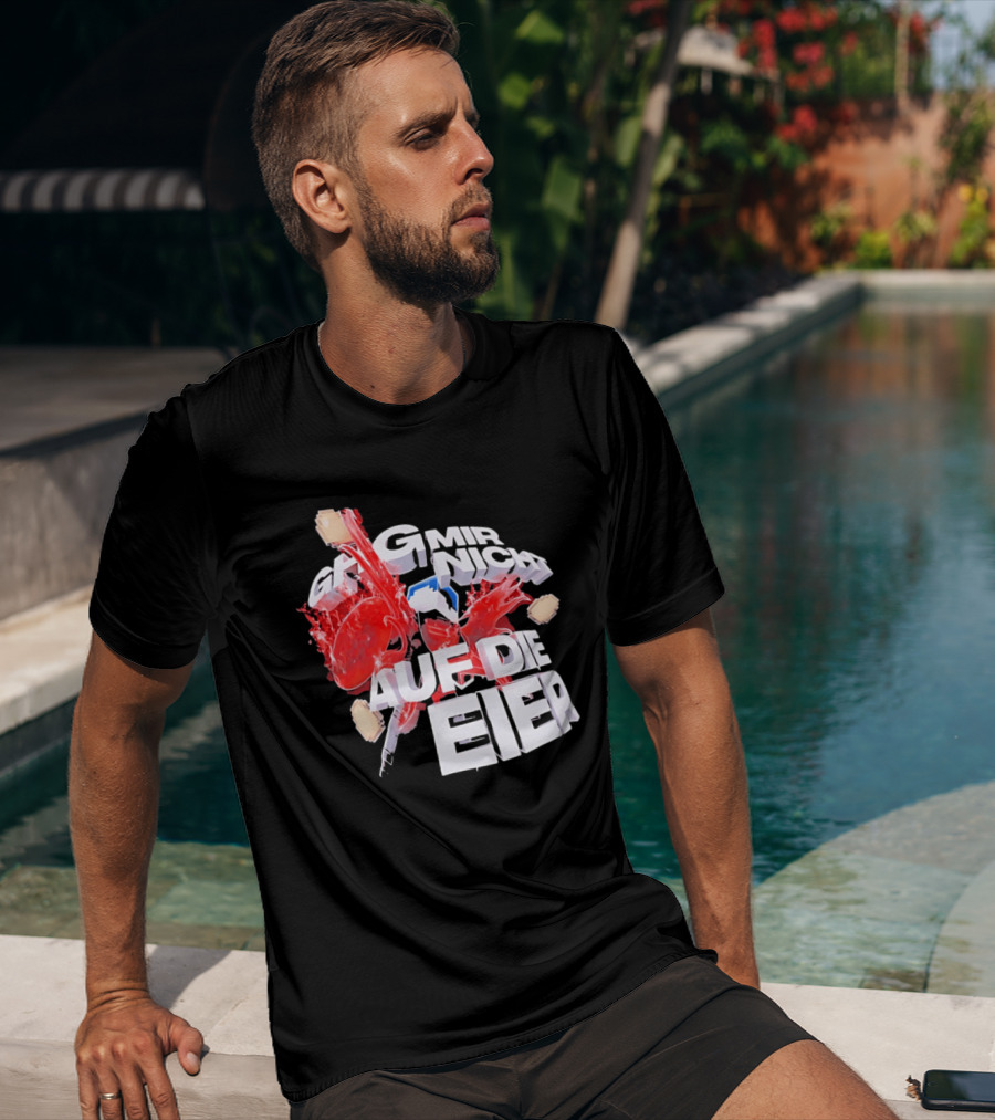 Geh Mir Nicht Mehr Auf Die Eier Spruch Mit Zerschlagenem Ei Und Roter Farbe T-Shirt