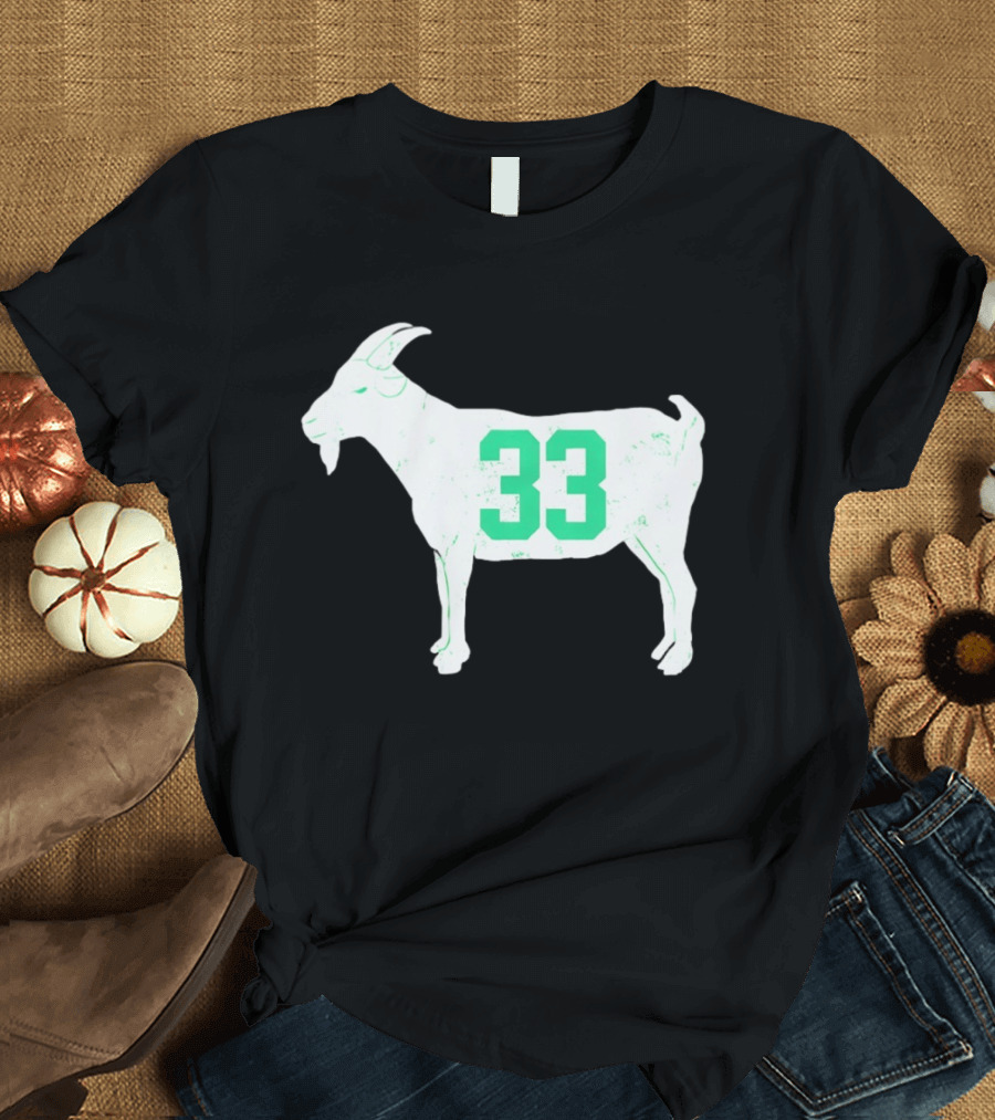 Larry Bird Goat 33 Boston Celtics St Patrick's Day Basketball T-Shirt