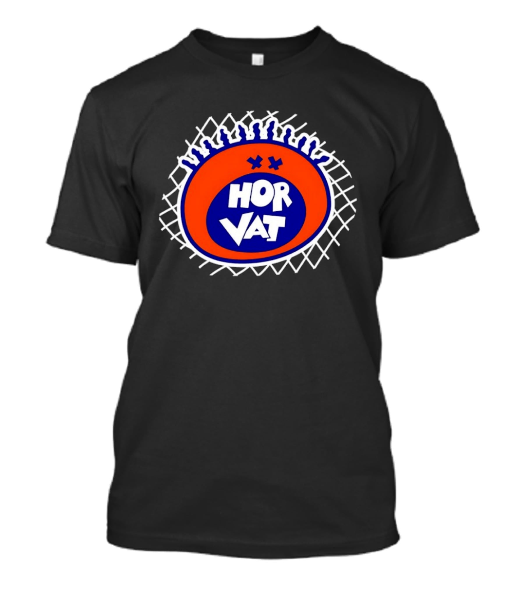 Hor Vat Orange Blue Circular Grid T-Shirt